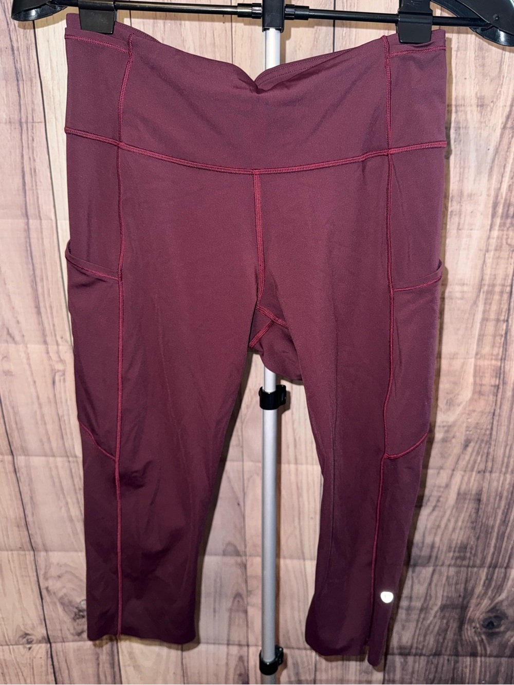 Lululemon Fast & Free High-Rise Crop Leggings Cassis Plum Size 10 Like New